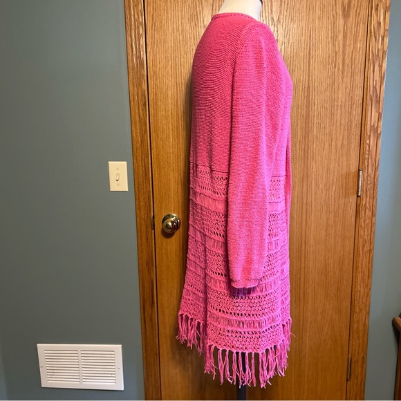 Chadwick's of Boston Long Cardigan‎ womans XL Y2K Sweater Duster BOHO  Romantic - Picture 2 of 11